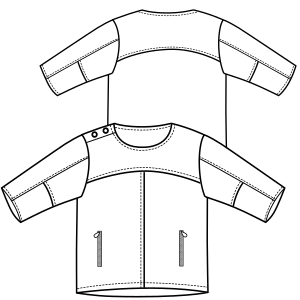Patron ropa, Fashion sewing pattern, molde confeccion, patronesymoldes.com Sweatshirt 00159 BABIES Sweatshirt